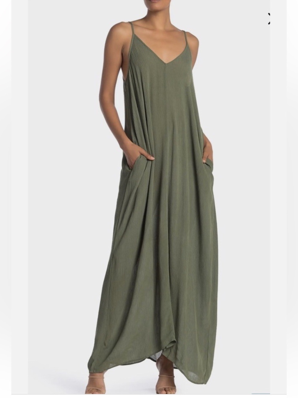 Lovestitch Pockets Gauze Lightweight Maxi Dress